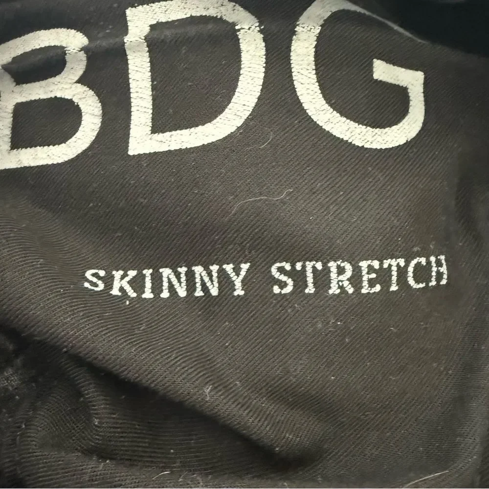 BDG Urban Outfitters Black Skinny Stretch Jeans Men’s 29x30 Faded Modern Fit